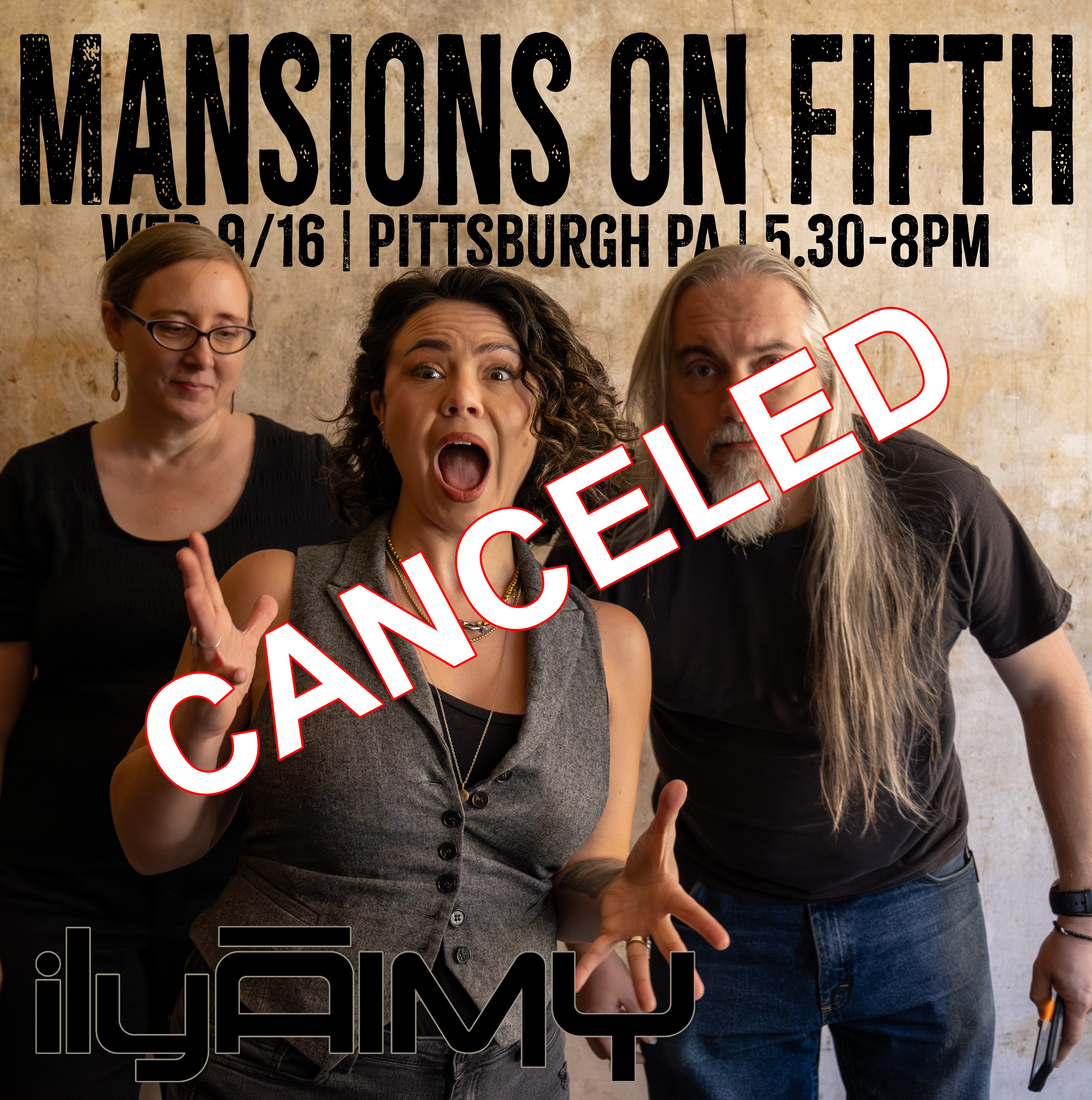Tonight’s show CANCELED in Pittsburgh.